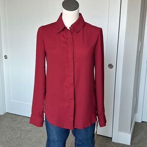Halogen Hidden Button Long Sleeve Blouse-NWOT